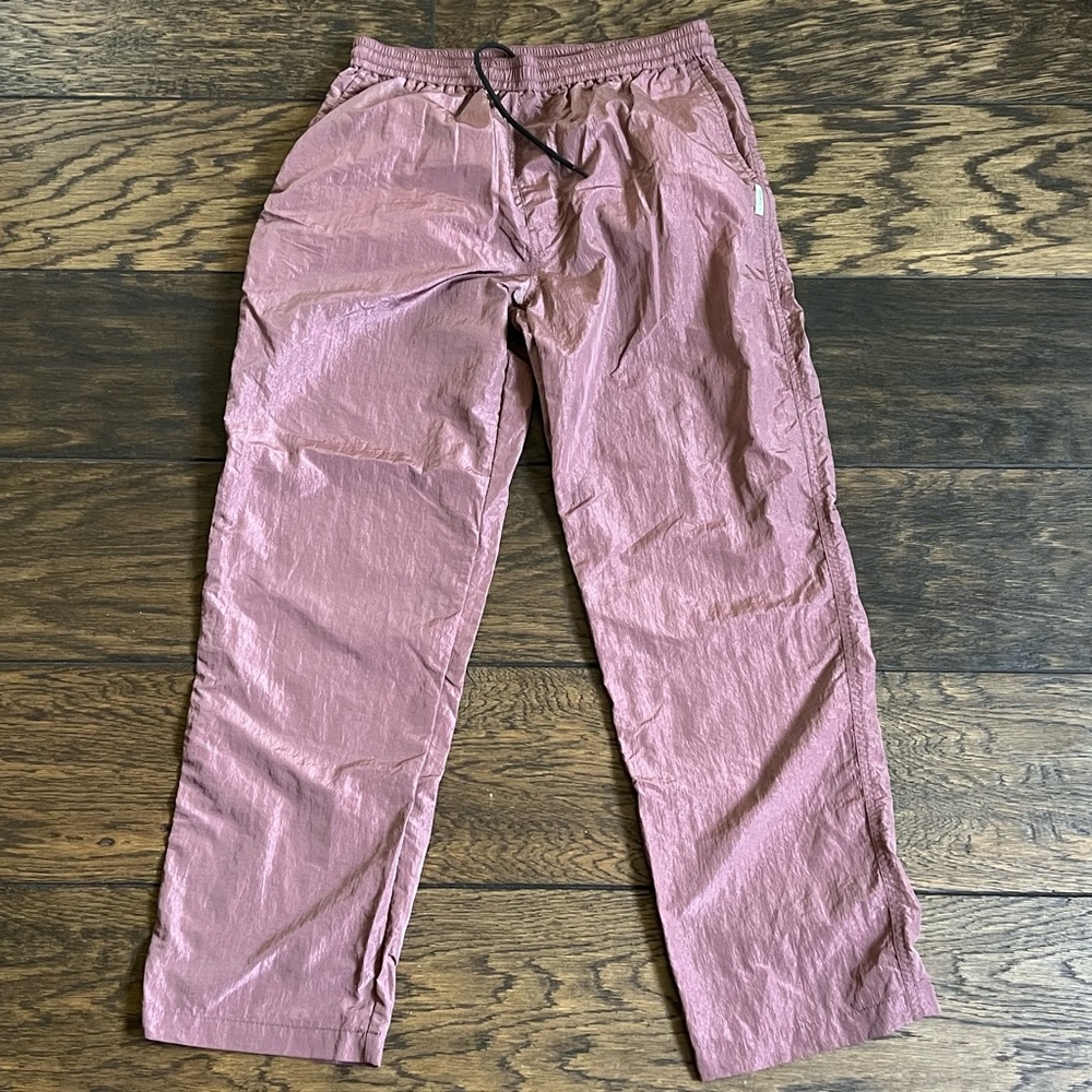 Highnobiety dusty Pink Relaxed Fit  nylon pants with Elastic Waistband